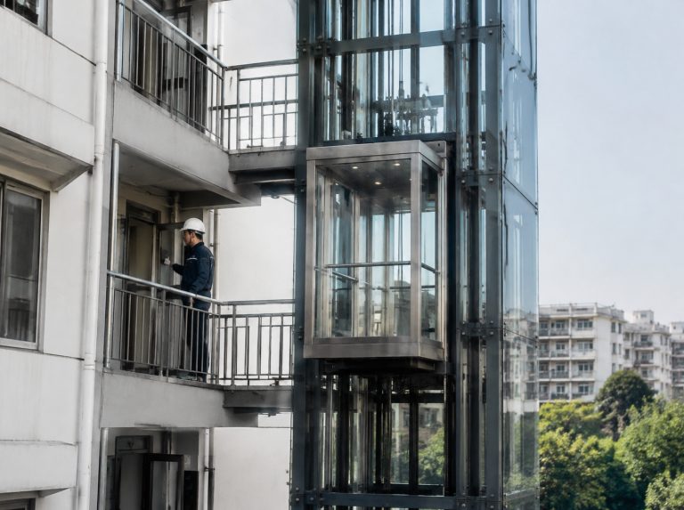 东营旧楼加建观光电梯